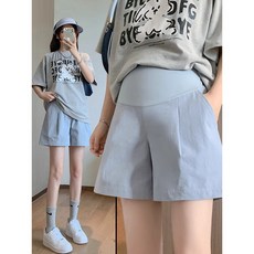 孕婦短褲 夏季薄款 闊腿褲 - 舒適透氣彈力腰圍 台灣發貨