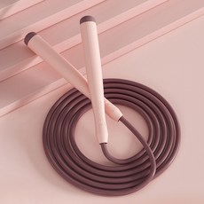 줄넘기 홈트레이닝 운동용품 핑크 실리콘 손잡이 헬스 피트니스 크로스핏 실내 성인 스피드 줄넘기, 1개