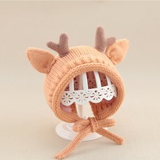 男女寶寶可愛毛線帽 秋冬套頭帽 嬰兒保暖針織帽 兒童護耳帽 加厚防風毛絨帽 毛帽