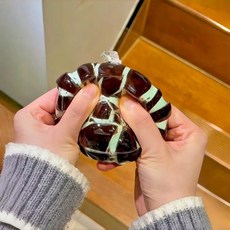 kururu 왁뿌볼 스트레스볼 말랑이 수제슬라임, 투명 보호 케이스 포함, 1개, 민트