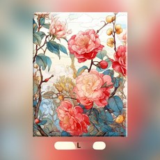 피포페인팅 DIY 풍경화 그리기 세트 봄 테마 30 x 40cm, 30x40 단단한 나무 내부 프레임, 1개, L