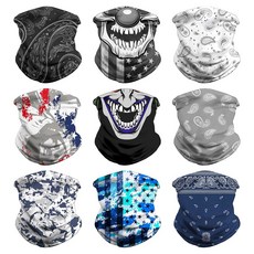 VCZUIUC 넥 게이터 페이스 커버 - 남녀용 자외선 차단 마스크 발라클라바, 9pcs: Classic