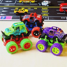 慣性四驅越野車/大腳車 雙向慣性兒童玩具車 翻斗車 特技車 耐摔迴力車 攀爬車玩具 吉普大腳車, 彩色款隨機一台, 1個