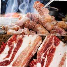 프리미엄돼지고기 오겹살 돼지 고기 캠핑 바베큐 200g, 본상품