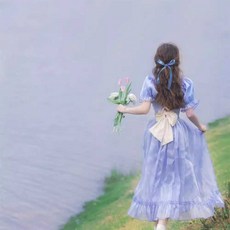 성인 공주 제품 의상 드레스 코스튬 졸업사진 코디 원피스 컨셉 스냅, 1개, 2. M/블루