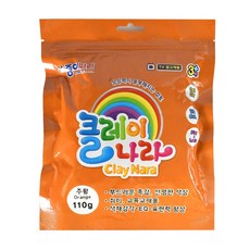 종이나라 아이 클레이 클레이나라 110g, 주황, 1개