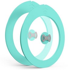 Pyrex 7201-PC 교체용 뚜껑 2팩 4컵 유리 용기 믹싱 볼 실리콘 보관 커버 누출 방지 네이비, 아쿠아 2컵 2팩