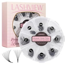LASHVIEW 마그네틱 속눈썹 자연스러운 룩 재사용 가능한 만화 키트 어플리케이터 포함 RCM01-NEW, 600-10D-0.07-D, 1개