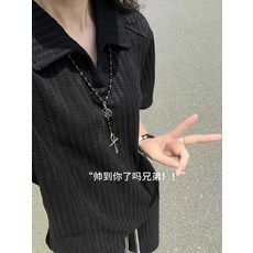 千鳥格休閒運動套裝男女新款夏季寬鬆簡約學院風鹽系慵懶短袖短褲