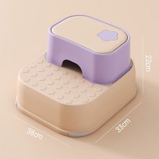 兒童墊腳凳 腳踏凳 踩腳凳 防滑安全加寬設計, 雙層【粉紫】送防滑墊-自由拆卸