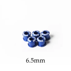 자전거 체인링 BUCKLOS-4 개 5 체인 링 볼트 6.5mm 8.5mm 자전거 휠 나사 알루미늄 합금 플레이트 싱글/더블 크랭크 세트 체인링, 07 5PC 6.5mm-Blue