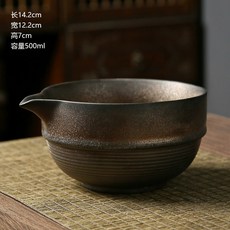 【開發票/統編】日式抹茶碗組 粗陶茶碗 茶筅 茶則 茶入, 1個, 粗陶鎏金抹茶碗帶嘴