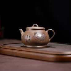 宜興原礦手工紫砂壺青灰段泥小品紫砂壺一鳴驚人紫砂壺, 1個, 一鳴驚人170毫升青灰段泥