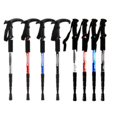 多段伸縮 EVA排汗手把 T柄 登山用品, QS強盛【T柄-紅】, 1個