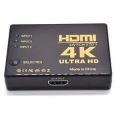 HDMI 3進1出 切換器 免電源 分配器 HDMI切換盒, 1個, IFSW-301
