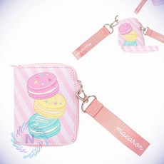 마카롱 스트랩 지갑 핑크지갑 초등학생선물