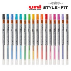 유니 시그노 스타일핏트 젤잉크 리필심 UMR-109 0.38mm, 5개입, 블루블랙