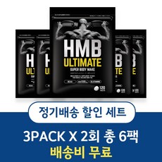 HMB ULTIMATE 1500mg 에이치엠비 얼티밋 HMB 월 3개 x 2 정기배송 2회 분(총 6개) BCAA 글루타민 해외직구 헬스 보충제 일본 화제 상품 직배송, 120정, 6개