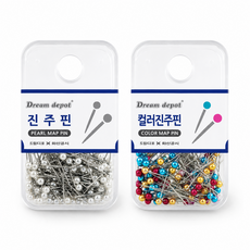 D 진주핀 컬러진주핀 침핀 시침핀, 칼라 진주핀