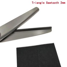 고탄소강 재단사 절단 가위 손잡이 재봉 슬라이스 재그 드레스 수제 직물, 2mm 삼각형 이빨, 2. 2MM Triangular Tooth, 1개