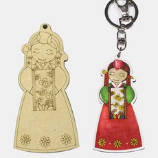 색지청 다문화의상 우드아트 (열쇠고리), 01 대한민국_활옷