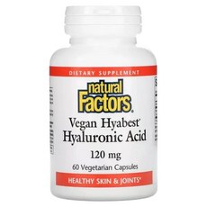 내추럴팩터스 비건 Hyabest 히알루론산 Hyaluronic Acid 120mg 60정, 1개