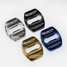 [비브랜드] 미드미 크롬 도어스트라이커 커버 몰딩 가드 도어락 튜닝 악세사리 용품 더뉴 쏘렌토 호환, 골드