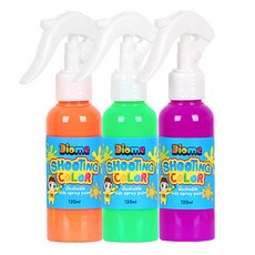 미술놀이 스프레이 물감 슈팅 컬러 120mlx3색 B세트, 본품, 본상품선택, 상세 설명 참조, 상세 설명 참조