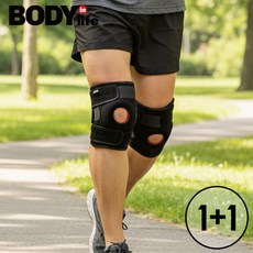바디인라이프 쉴드 3밴드 스프링 일상 등산 무릎 보호대, 2개