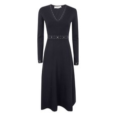 트윈셋 장식 V넥 드레스