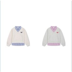 [백화점 정품] 탑텐 키즈 여아 스쿠바 셔츠 레이어드 스웨트셔츠MKG2TR2202-IN ( 택가격과 다를 수 있습니다)