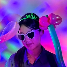 야광 머리띠 왕관 단체머리띠