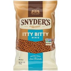 스나이더스 오브 하노버 프레첼 미니 프레첼 패밀리 사이즈 454 그램, 12 Ounce (Pack of 1), 1개, 453g