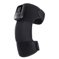 電加熱護膝電動按摩儀肘關節護理儀腿膝蓋熱敷震動按摩器加熱護膝, 1個, 三檔加熱0+三檔震動「灰色」」