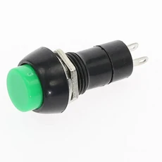 12pcs 2PIN 플라스틱 12mm 래칭/순간 푸시 버튼 스위치 PBS 11A 3A 250V 6 색 벨, 02 Momentary, 03 녹색