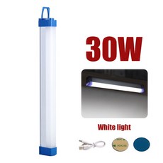 충전식 마그네틱 LED 비상 조명 다기능 홈 정전 작업 필 라이트 캠핑 램프 30W 60W 80W, White, 1개