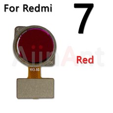 Xiaomi Redmi Note 7 Plus Prime 지문 센서 플렉스 케이블 용 Aiinant 뒤로 버튼 터치 ID 핑거 스캐너, 03 For Redmi 7 Red