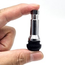 심플하이 중형차 트럭 SUV 휠 전용 고무 타이어 구찌 밸브 스템 금속커버 TR414AC, 블랙, 1개