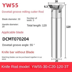 YW45YW55YW60 CNC 더브 커터 구멍 110304 070204 MT 로드 내부 그루브 설치 밀링 VCMT, 18 YW55-30-C20-120-3T, 01 no include inserts