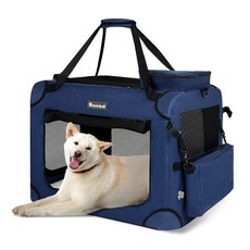 강아지 휴대용 소프트 켄넬 이동장 차량용 소형견 고양이 DYJCGL-01, 1개, 푸른 색