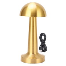 WOHPNLE 무선 버섯 테이블 램프 USB 충전 휴대용 침대 옆 3가지 색상 조절 가능한 조도 야간 조명 어린이 아기방용(골드), 05 B-Beech