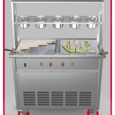 상업용 자동 아이스크림 아이스롤 콘 두꺼운 롤러 아이스, 직선 10통, 기본 색상