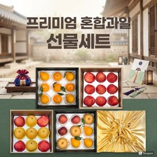 CH4809605 홈앤정 프리미엄 혼합과일세트 햇사과(대과) 배(대과) 한라봉(대과) 천혜향(대과) 혼합 5호, 1세트, 사과(대과) 9과단품