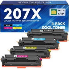 Cool Toner TN248 MFC-L3760CDW TN248XL TN-248XL 硒鼓：兼容 MFC-L3740CDW MFC-L3740CDWE TN-248 Brother DCP, 207X 4PK Black Cyan Yellow Mag