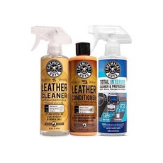 케미컬 가이즈 가죽 클리너 및 컨디셔너 키트차량용 차량 인테리어 가구 신발 부츠 가방 의류 등 안전하게 세척 컨디셔닝 2병 각 16온스 해외 직배송, 16 Fl Oz KIT + Total Interior