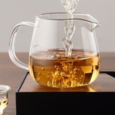 玻璃公道杯 加厚耐熱 茶具配件 透明高溫耐熱 防燙設計, 1個, 精品【加厚】小圓肚250ml（單公杯）-