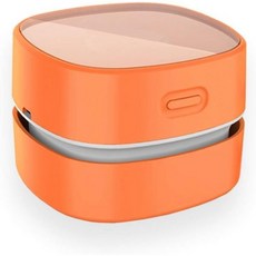 ODISTAR 오디스타 데스크탑 진공청소기 미니 테이블 먼지 청소기 에너지 절약 고내구성 최대 90분 사용 가능 무선 및 360도 회전 디자인 키보드가정학교사무실용백색 AA 배, Orange, 1개