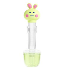 DFMEI 新生兒喂水餵奶硅膠滴管式帶刻度寶寶防嗆奶嘴式喂藥神器兒童專用, 1個, 綠色 小兔子喂液器:如圖