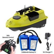 스마트 원격 제어 보트 GPS 위치 지정 500M 낚시 미끼 던지기 4H LCD 화면 원 버튼 크루즈 원격 제어 루어 보트 3 호퍼 방수 원격 제어 보트, GPS 2B 1200mah, 1개
