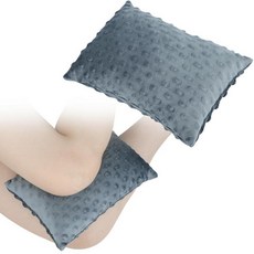 부드러운 무릎 베개 다리 베개 27.9 x 19.8cm(11 x 7.8인치) 작은 엉덩이 지지 베개 옆으로 자는 분들을 위한 다리 사이 좌골 신경통 관절 통증 완화 세탁기 세, 밍키 도트 다크 그레이